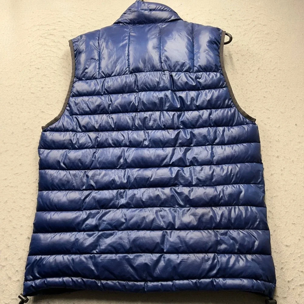 American Eagle Outfitters Mens Small Blue Quilted Puffer Vest Full Zip 1752